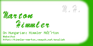 marton himmler business card